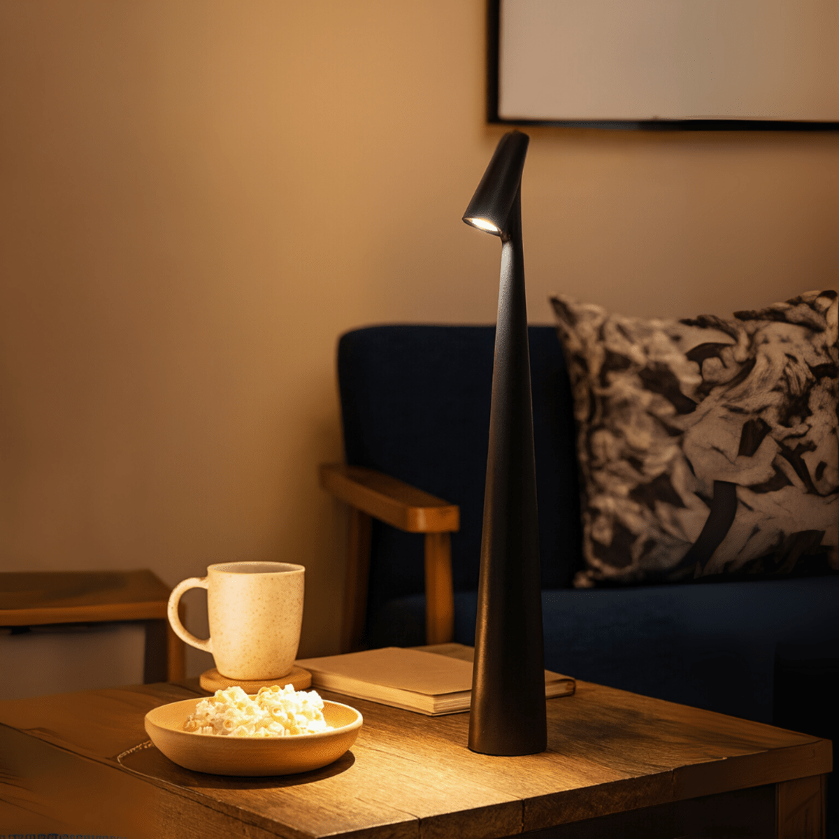Wireless Dimmable LED Table Lamp | Metal Body | Rechargeable Battery 20h Runtime