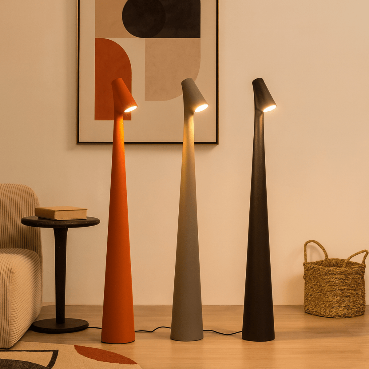 Wireless Dimmable LED Table Lamp | Metal Body | Rechargeable Battery 20h Runtime