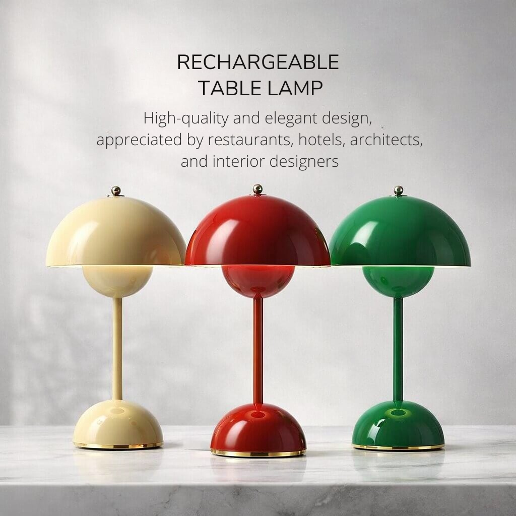 Wireless and Dimmable Bedside Table Lamp