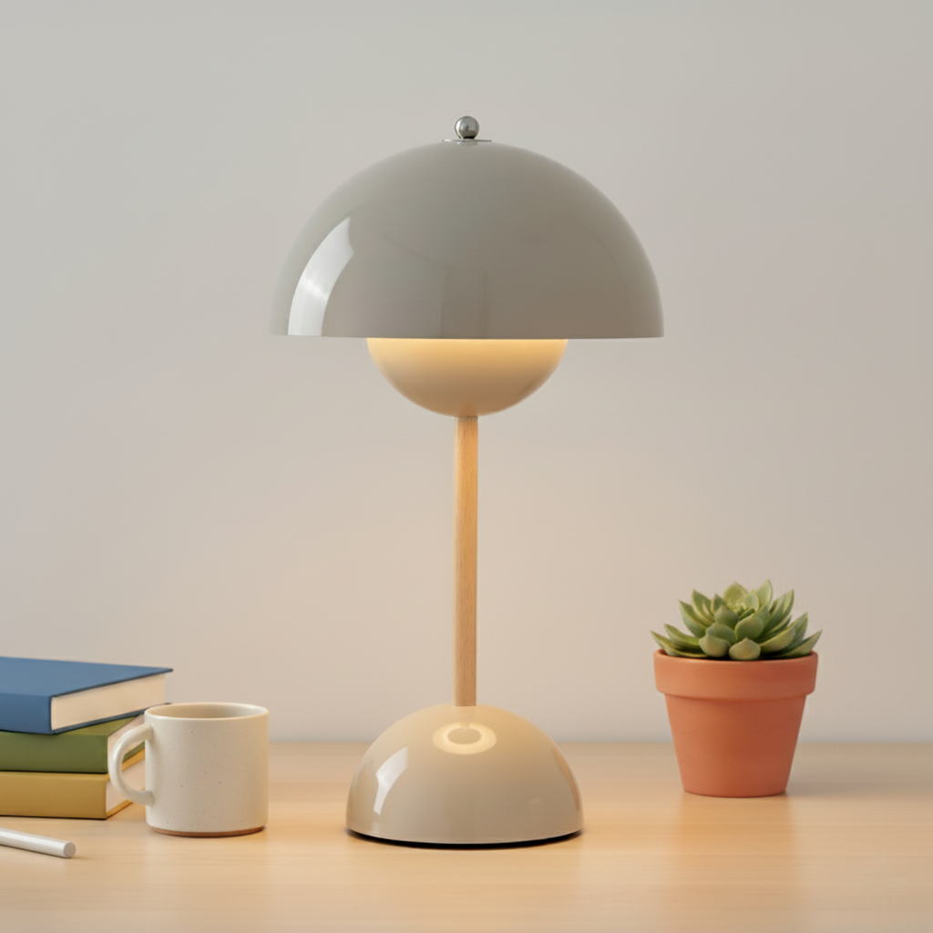 Table Lamp with Stepless Touch Dimming and Soft Diffused Light