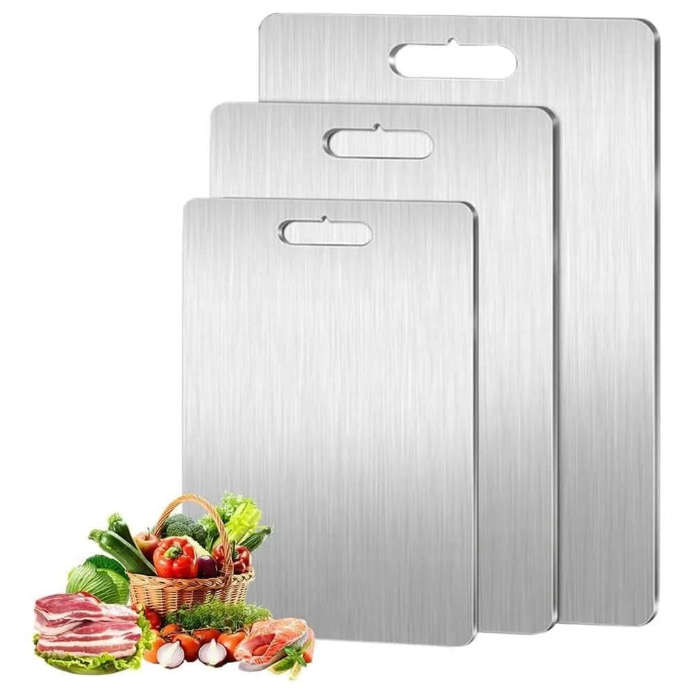ChefPro - Heavy-Duty Stainless Steel Cutting Board for a Safer Kitchen