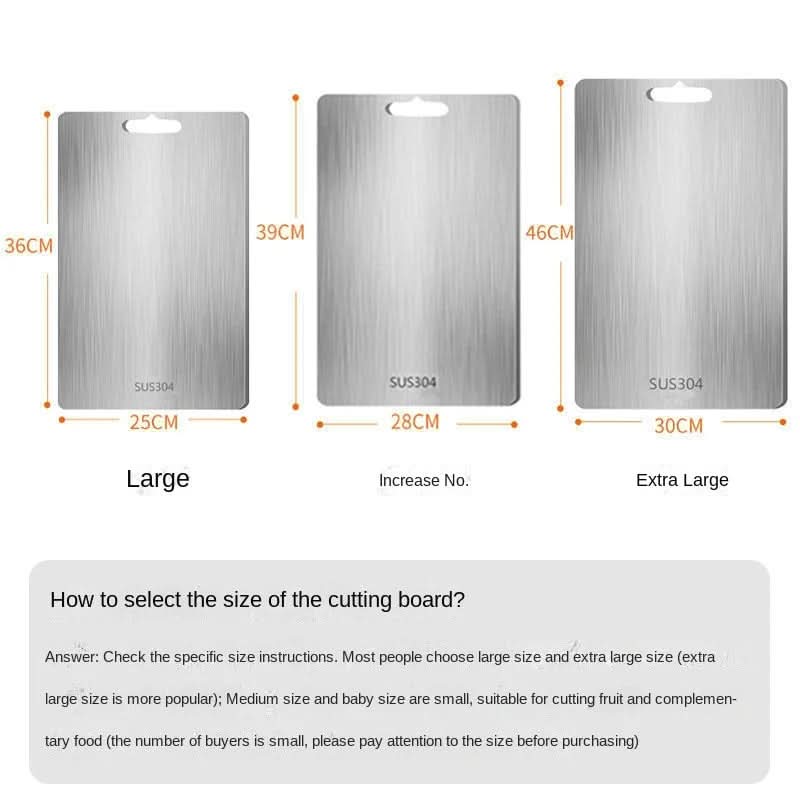 ChefPro - Heavy-Duty Stainless Steel Cutting Board for a Safer Kitchen