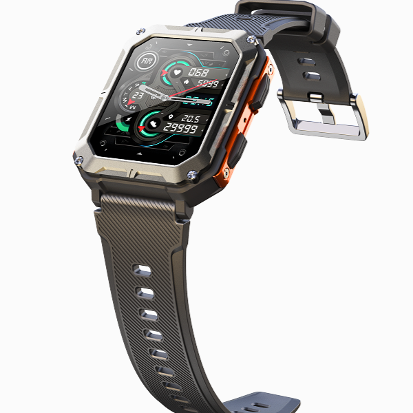 RuggedPro Smartwatch with Heart Rate Monitoring & Activity Tracking