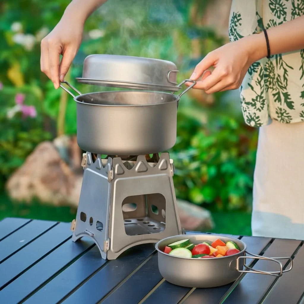 Camping Cooking Kit for Hiking and Outdoor Adventures