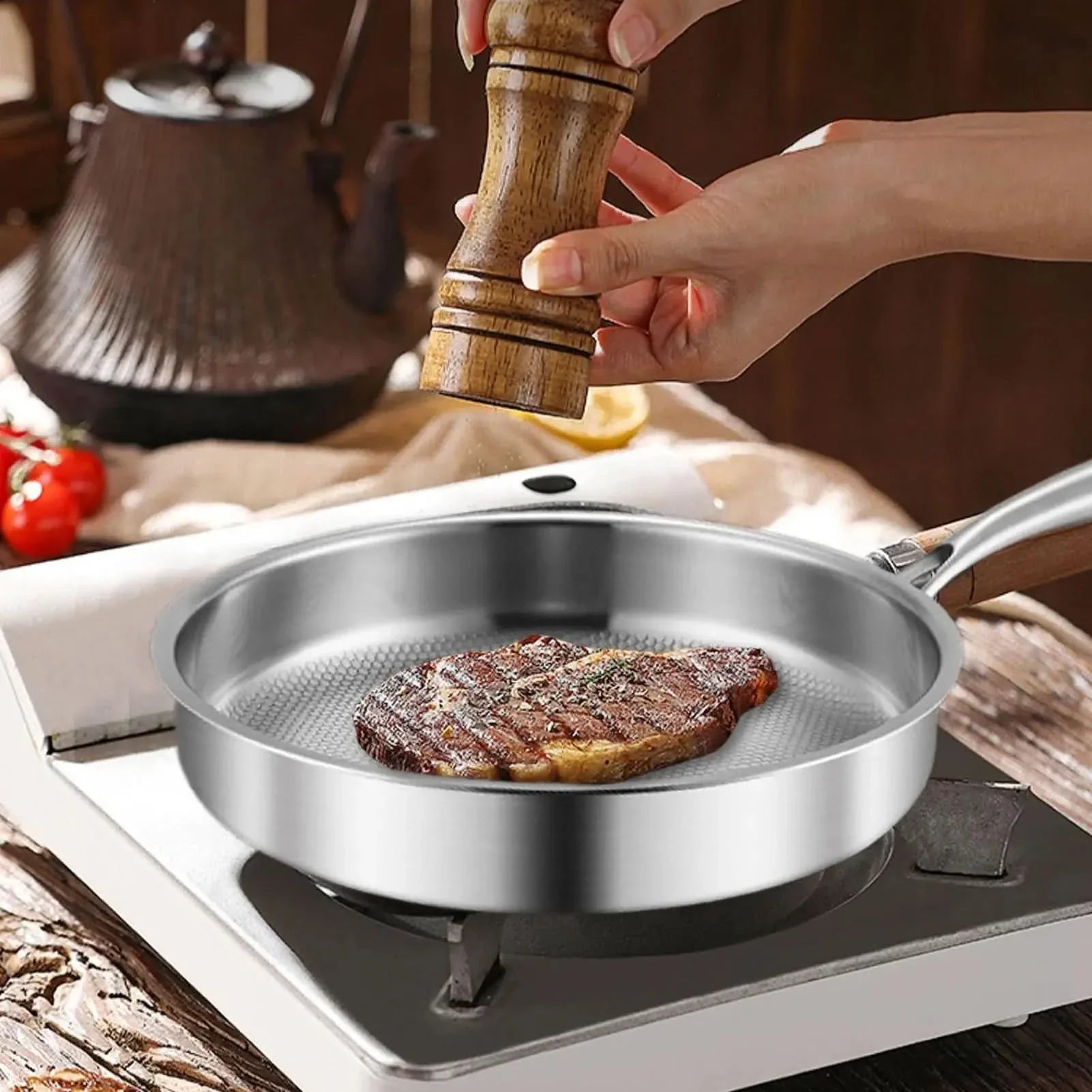 Nonstick Frying Pan for Cooking Steak and Other Meals