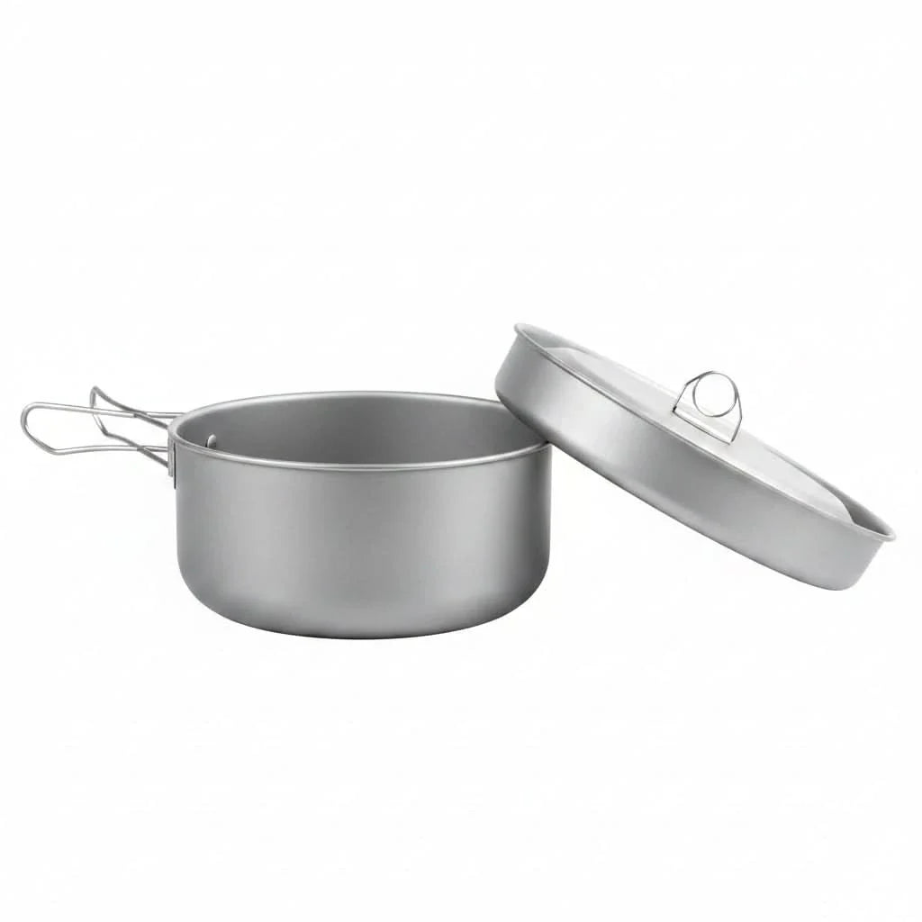 Outdoor Cooking Set with Folding Handle for Adventure Travel