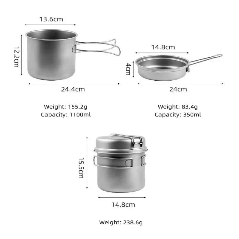 Compact Cookware Set for Camping – Portable Pots and Pans