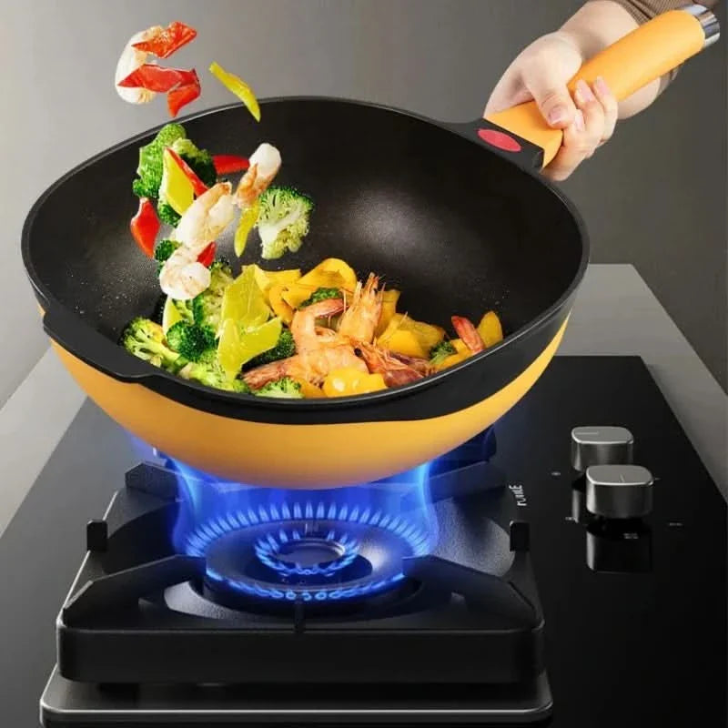 Dual-Color Nonstick Skillet for Daily Cooking Needs