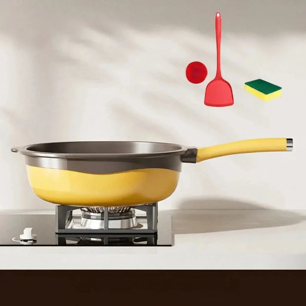 Dual-Color Nonstick Skillet for Daily Cooking Needs