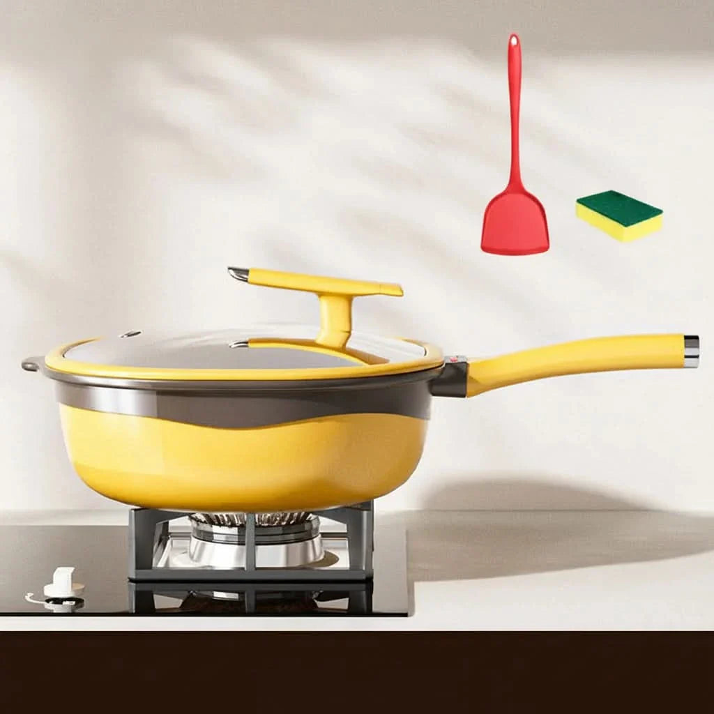 Dual-Color Nonstick Skillet for Daily Cooking Needs