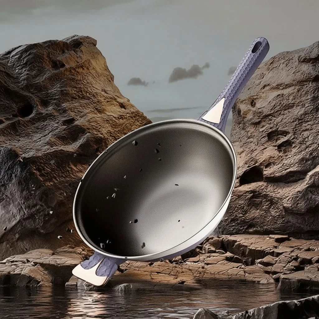 Contemporary Dual-Tone Stir Fry Pan for Modern Cooking