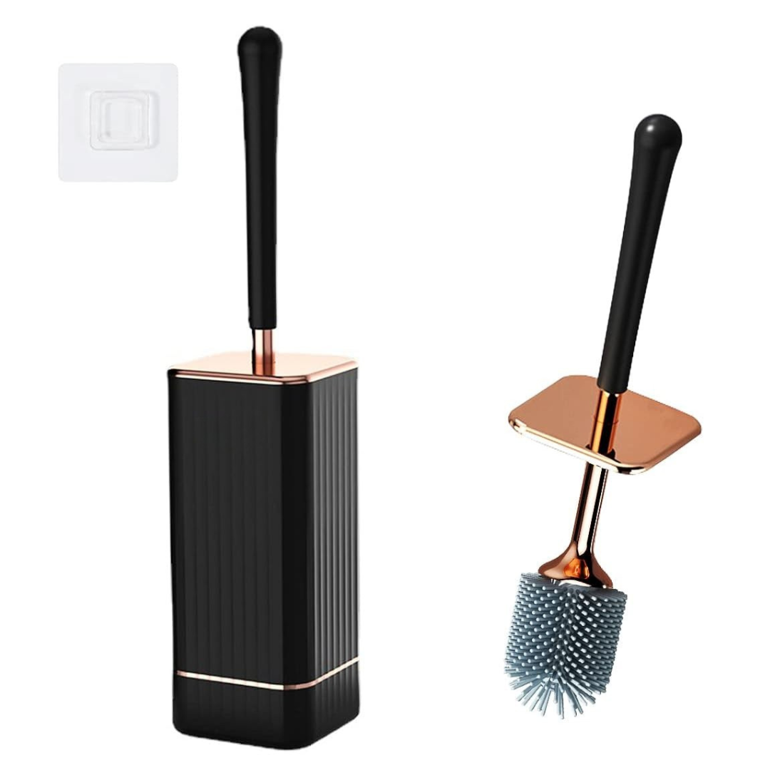 Innovative Silicone Toilet Brush Set with Flexible Bristles