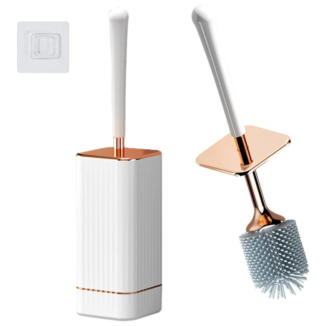 Innovative Silicone Toilet Brush Set with Flexible Bristles