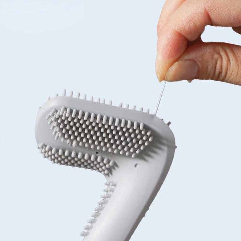 Toilet Brush with Triangular Head | Scratch-Free TPR Cleaning