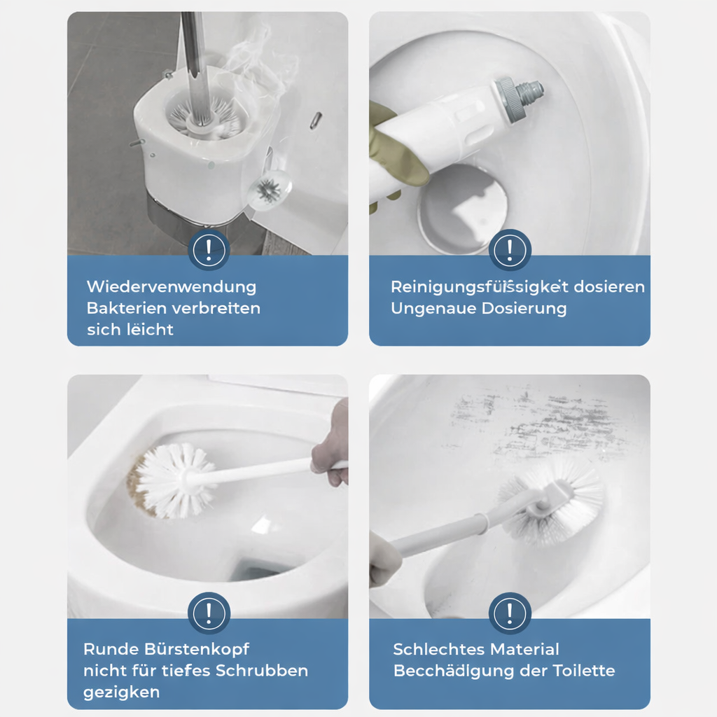 Toilet Brush Set | Hygienic Cleaning | Disposable Cleaning System