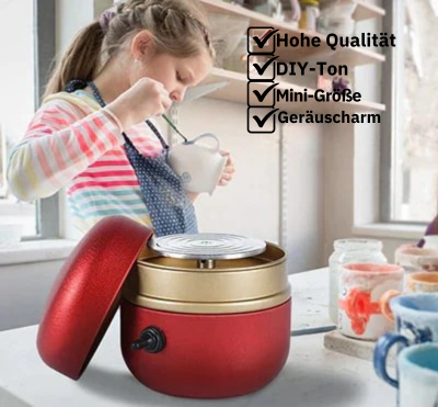 Electric Mini Pottery Wheel with Quiet Forward and Reverse Operation