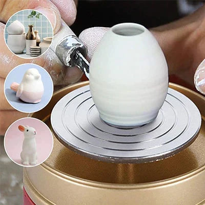Electric Mini Pottery Wheel with Quiet Forward and Reverse Operation