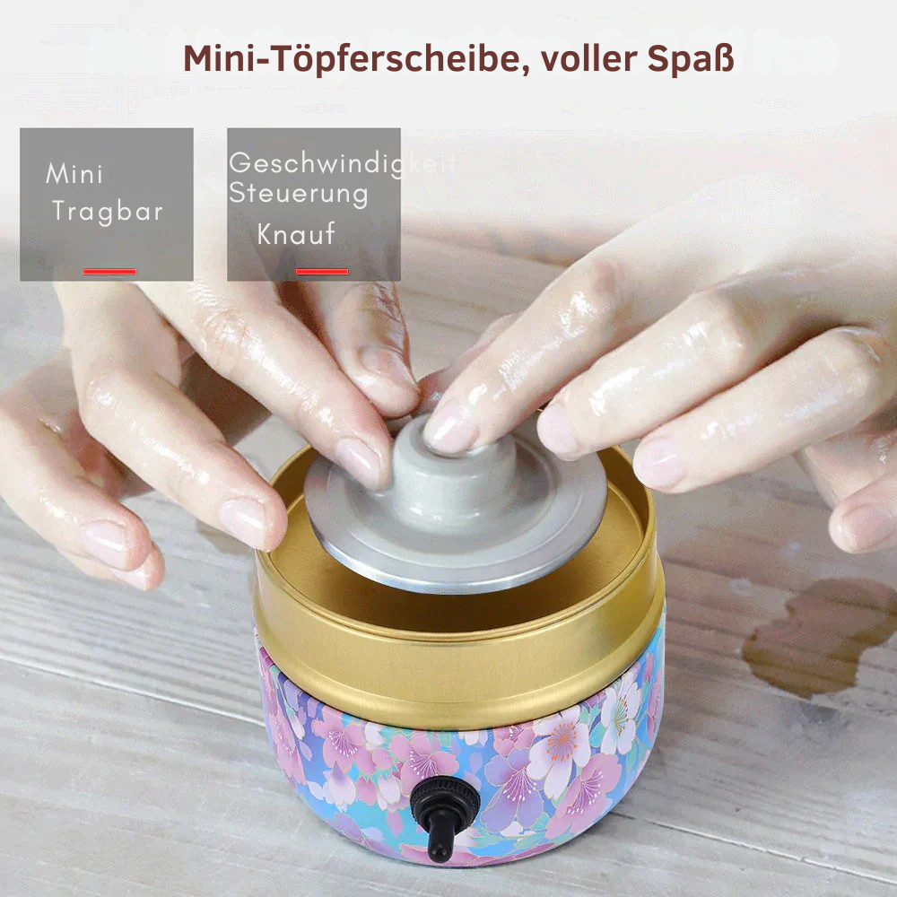 Electric Mini Pottery Wheel with Quiet Forward and Reverse Operation