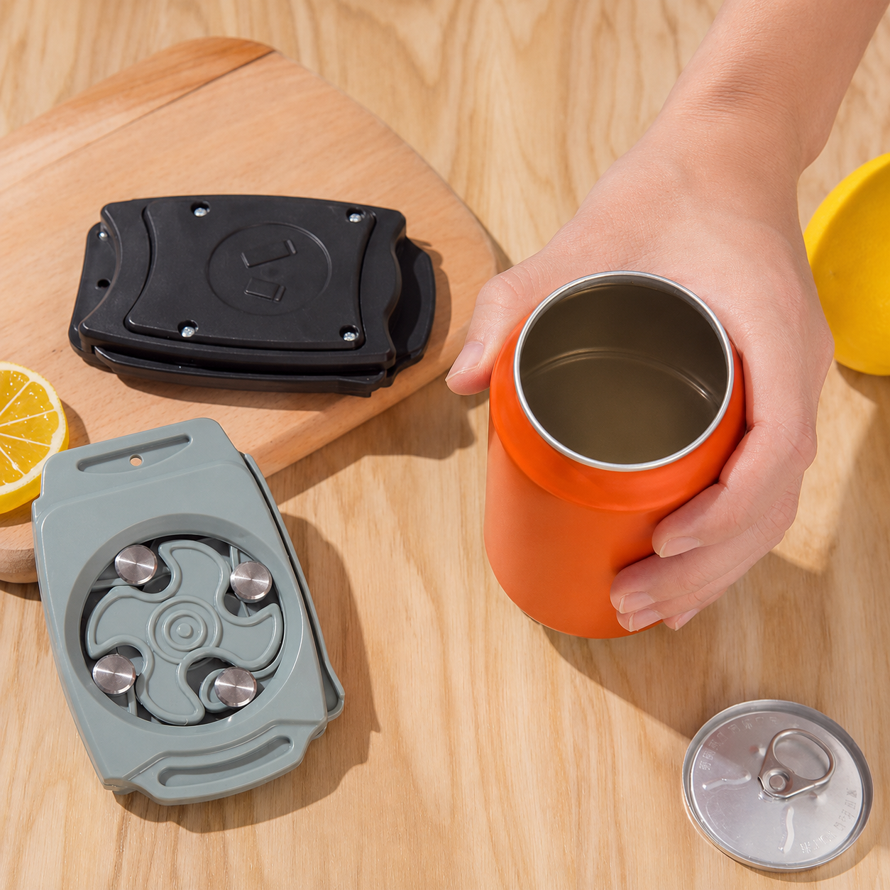 Compact Can Top Remover – Portable Beverage Opener