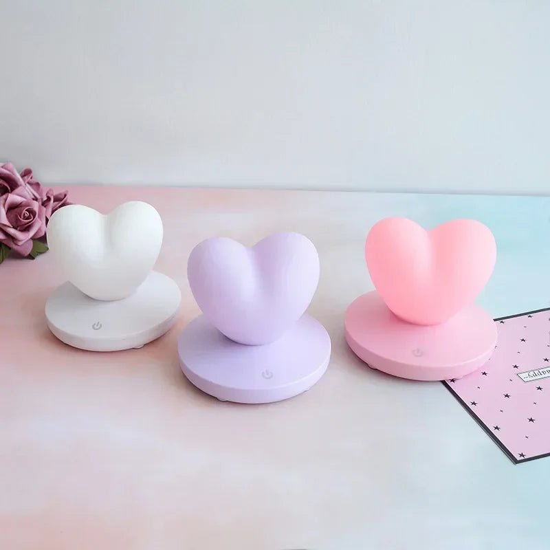 Charming Heart Touch Light with Soft Glow – 3 Colors