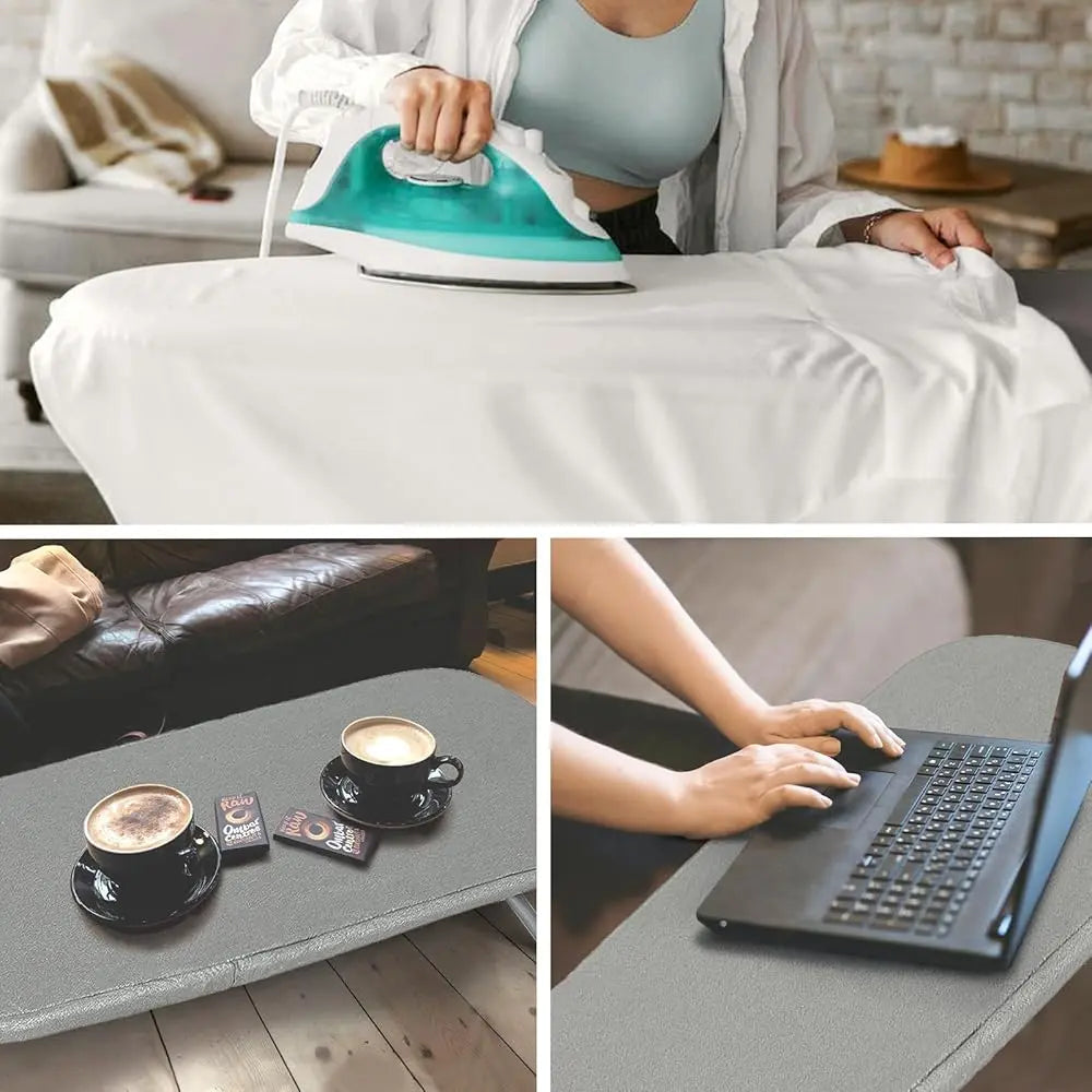 Foldable Ironing Board for Tables – Portable with Iron Holder