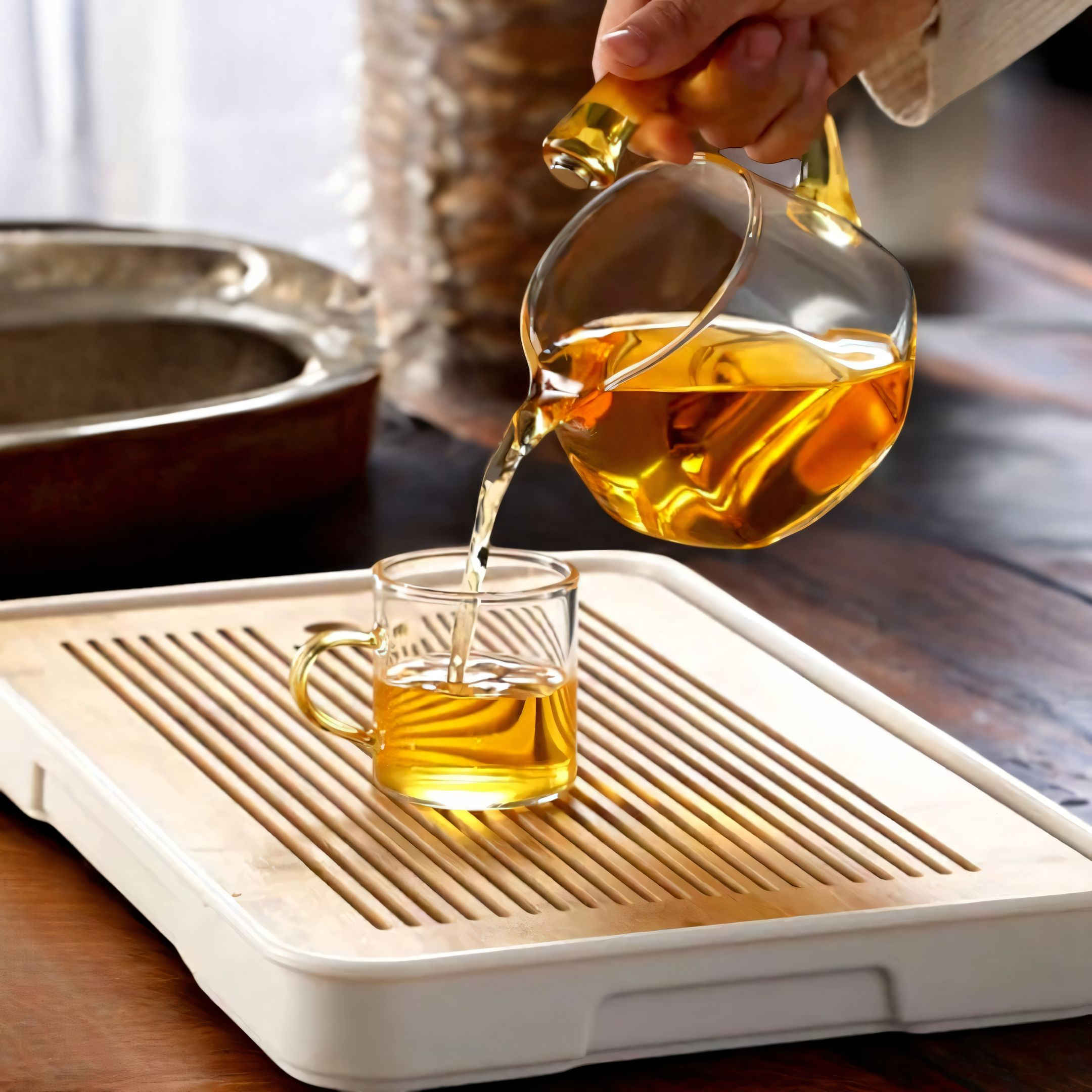 SereniTea Magnetic Glass Infuser Teapot