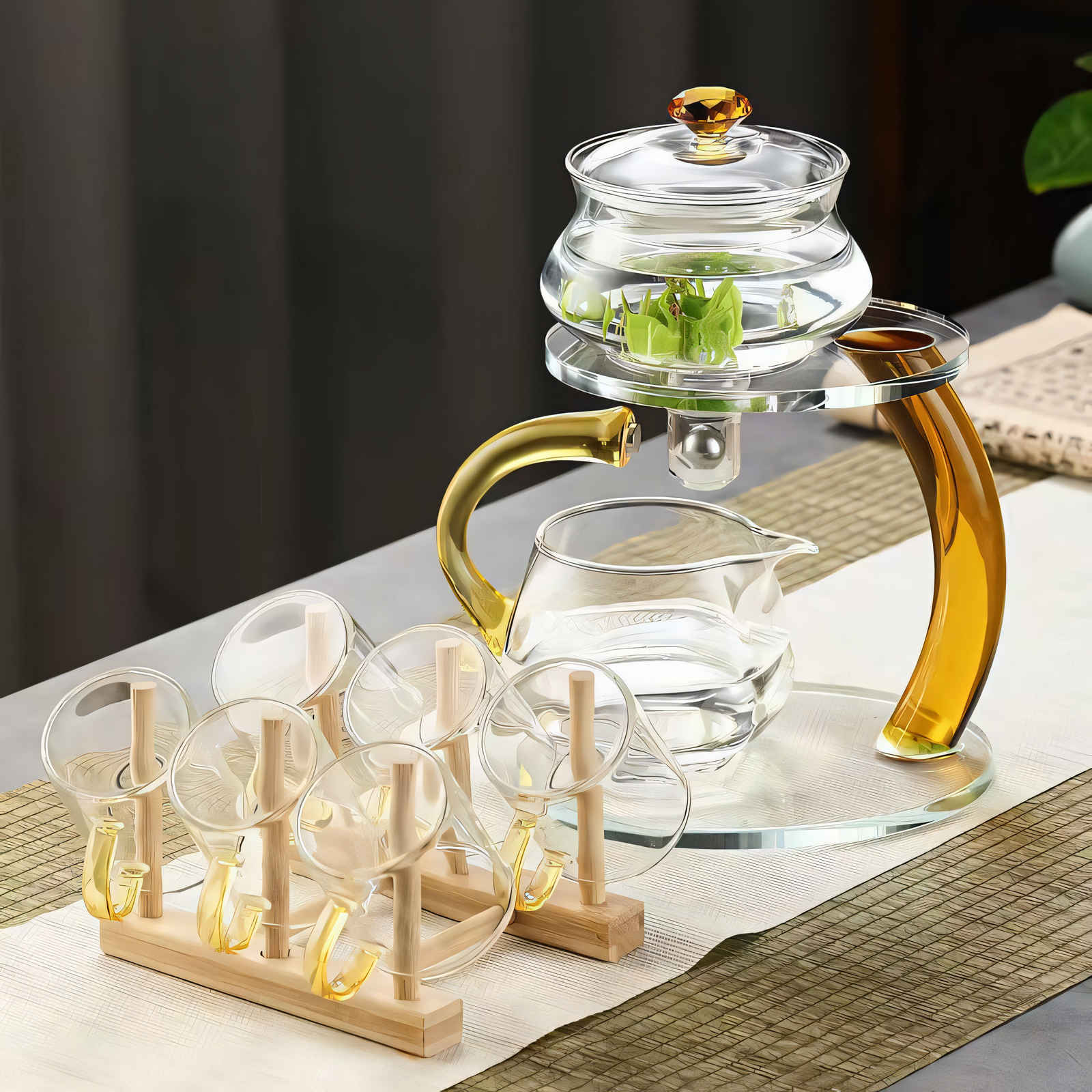 SereniTea Magnetic Glass Infuser Teapot