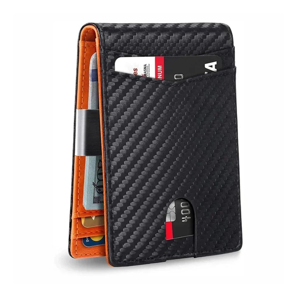 SecureTravel RFID-Guard Slim Pocket Wallet in Carbon Finish