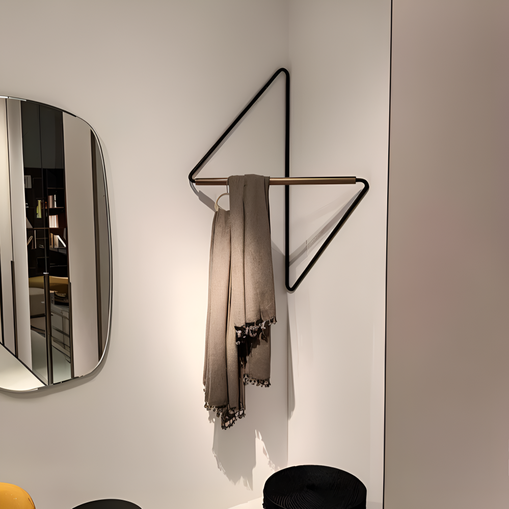 Chic Geometric Coat Rack with Versatile Storage Solutions