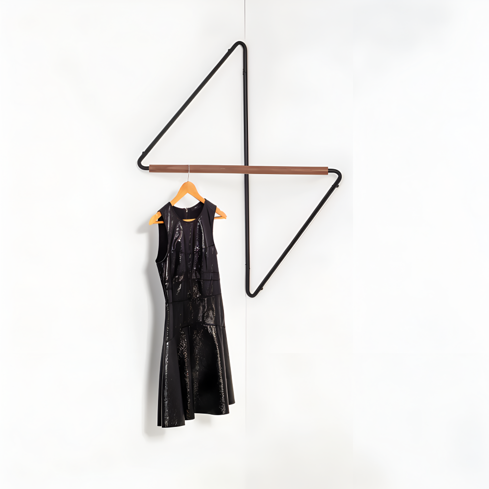 Chic Geometric Coat Rack with Versatile Storage Solutions