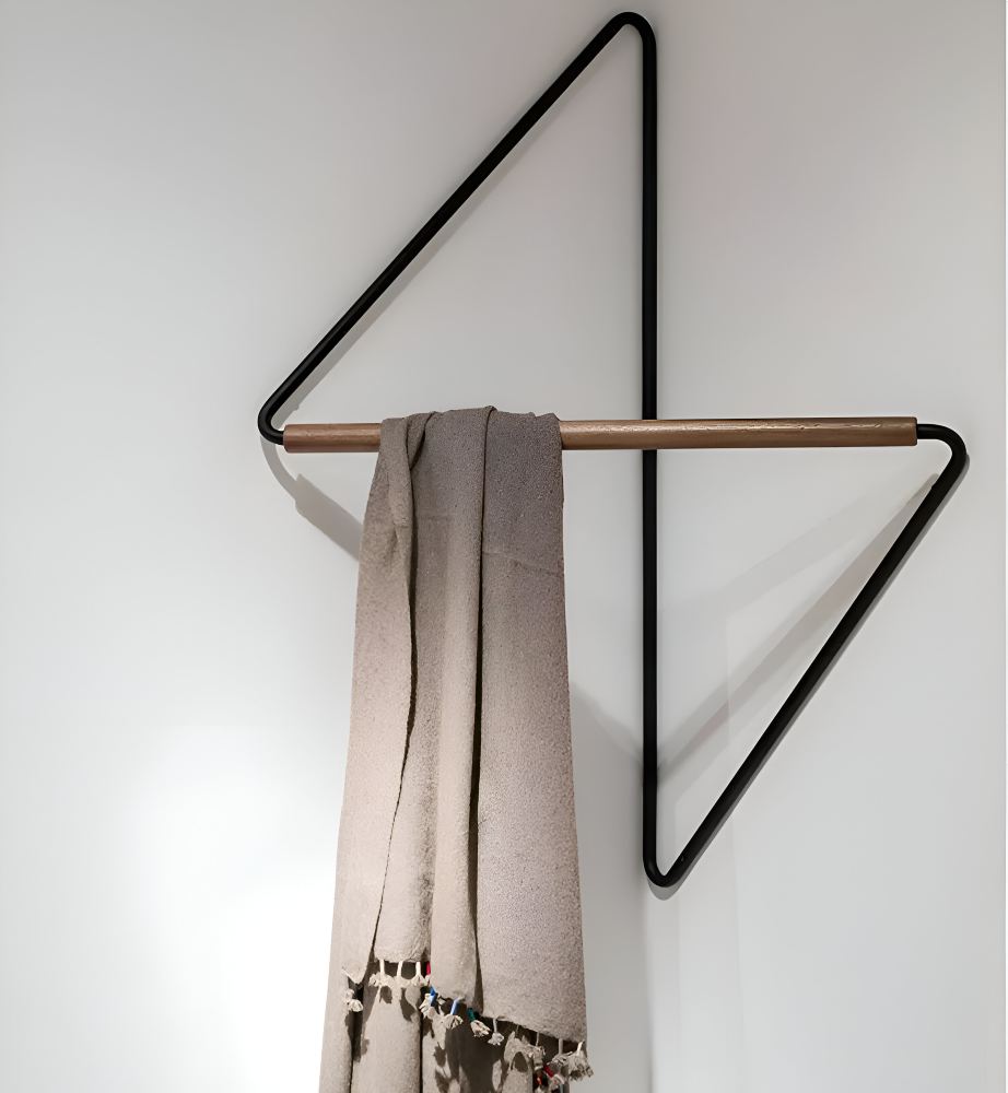 Chic Geometric Coat Rack with Versatile Storage Solutions