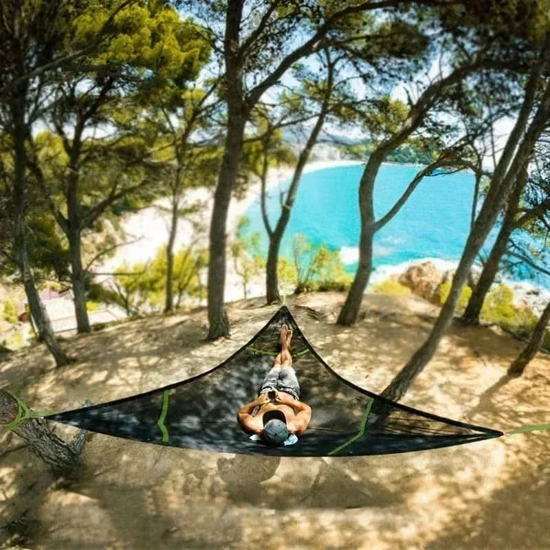 Triangle Hammock Bed for Multiple People – Portable Outdoor Design