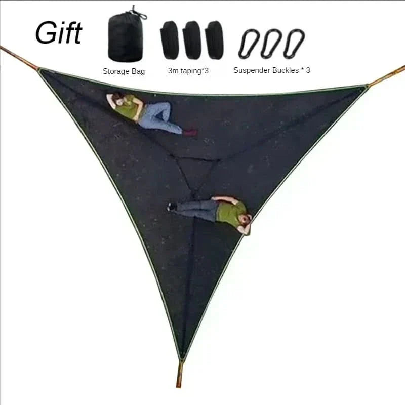 Triangle Hammock Bed for Multiple People – Portable Outdoor Design