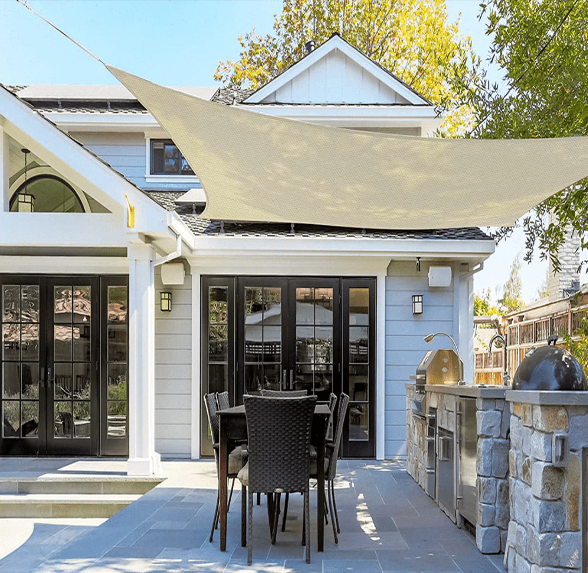 Triangular Outdoor Canopy for Patios and Decks