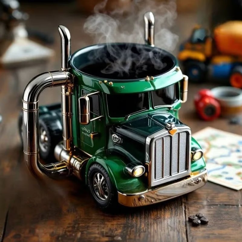 Charming Truck-Inspired Ceramic Mug for Coffee Lovers