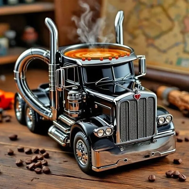 Charming Truck-Inspired Ceramic Mug for Coffee Lovers