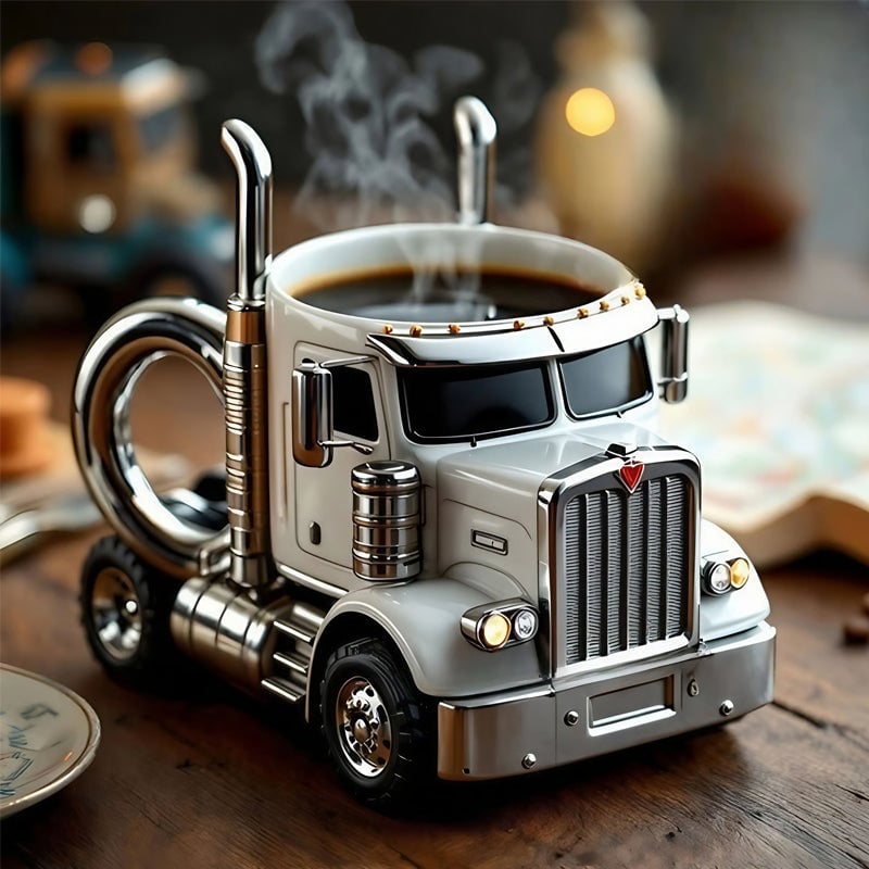 Charming Truck-Inspired Ceramic Mug for Coffee Lovers