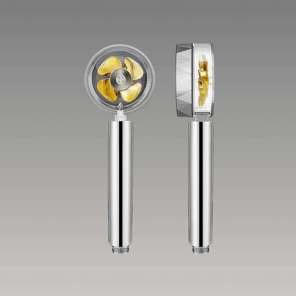 Water-Saving Turbo Shower Head with Rainfall Features