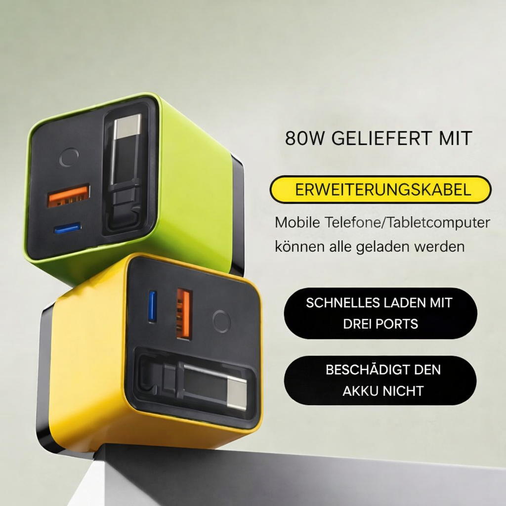Smart Multi-Device Charger | GaN Fast Charging Wall Adapter