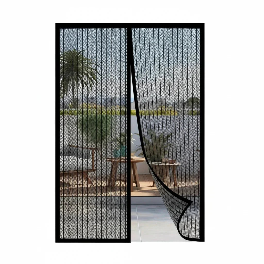 Magnetic Insect Screen Curtain for Doorway with Automatic Closure