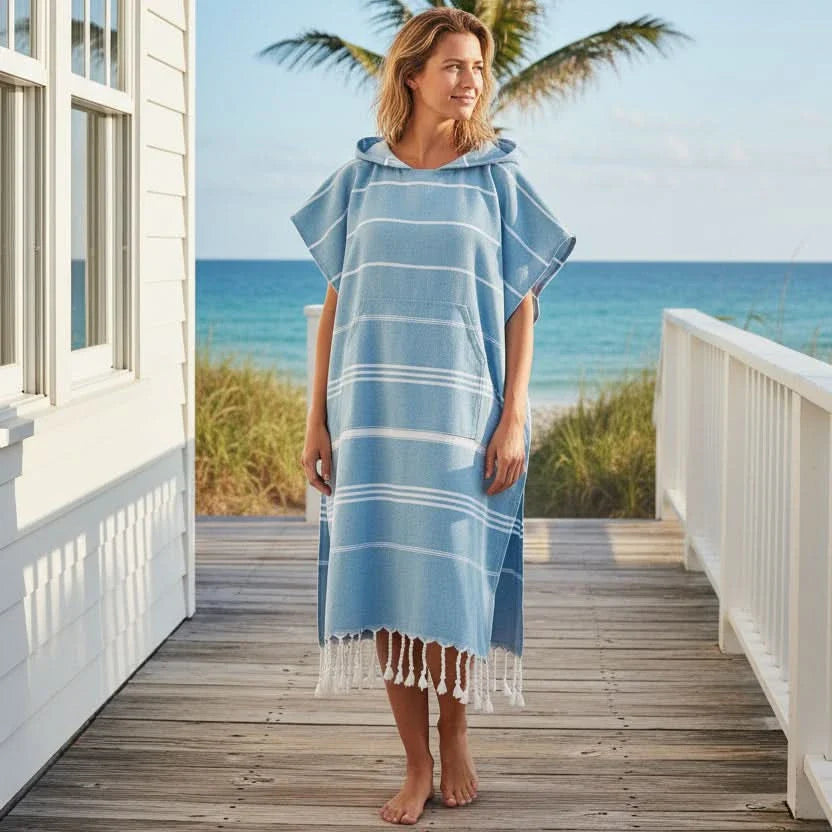 Quick-Dry Beach Poncho for Changing – Soft Wrap Design