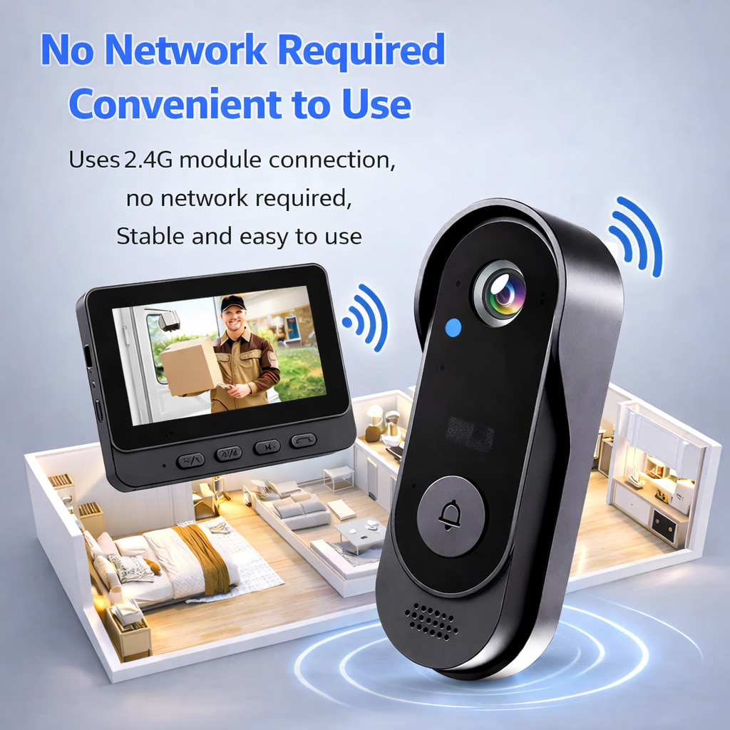Video Doorbell with Camera | Live View and Two-Way Audio | Night Vision