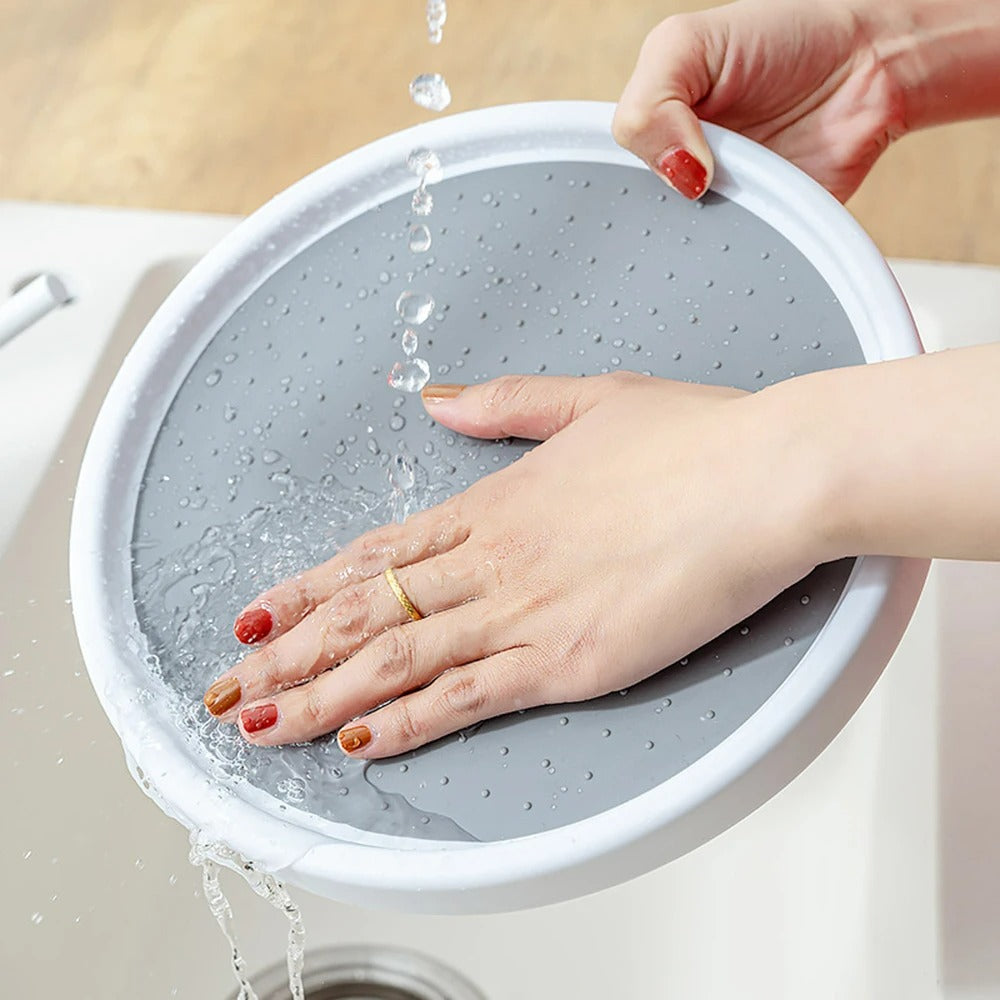 Round Kitchen Turntable Organizer with 2 Tiers