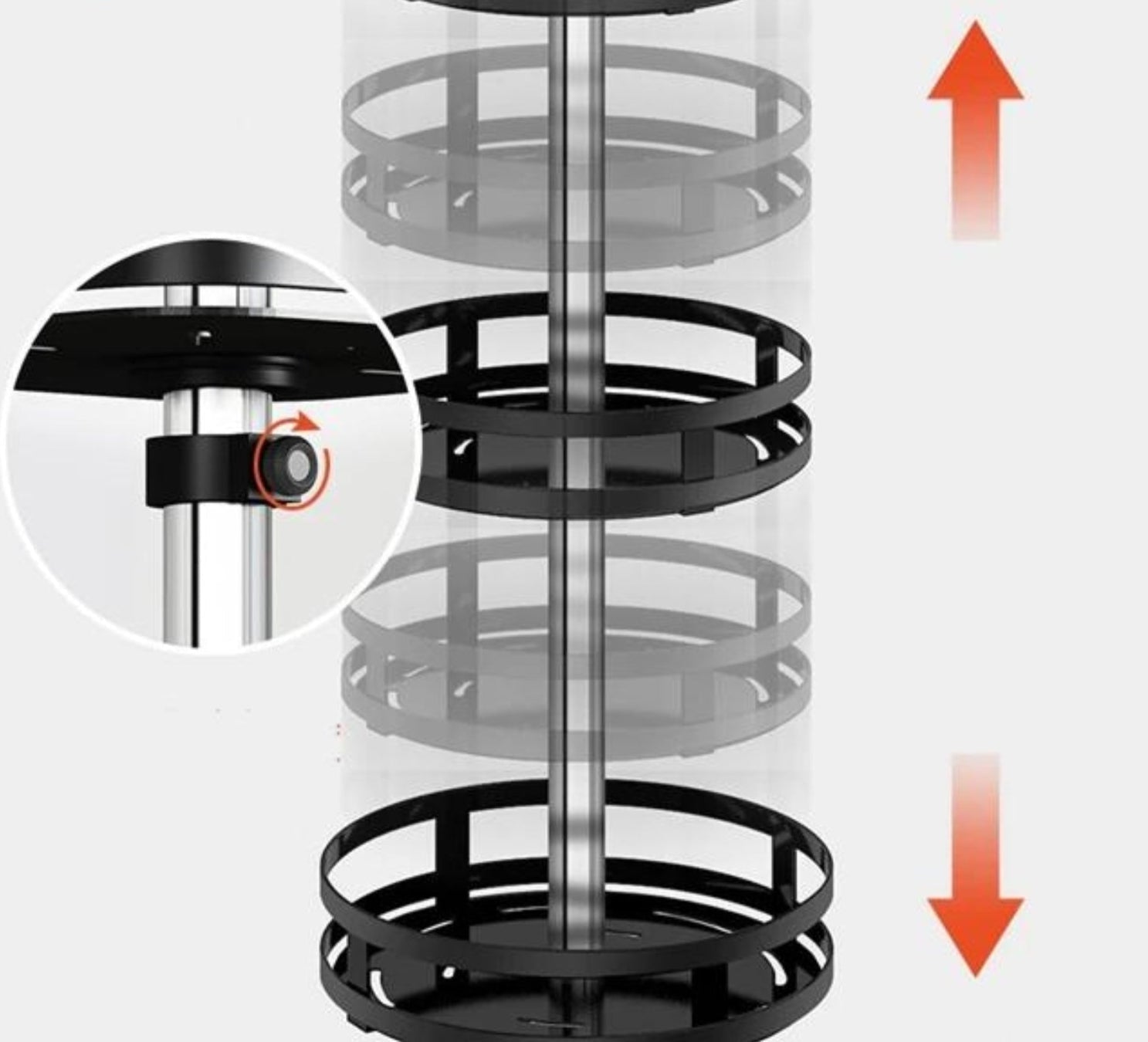 SpinSmart 360 Rotating Storage Shelf for Effortless Organization