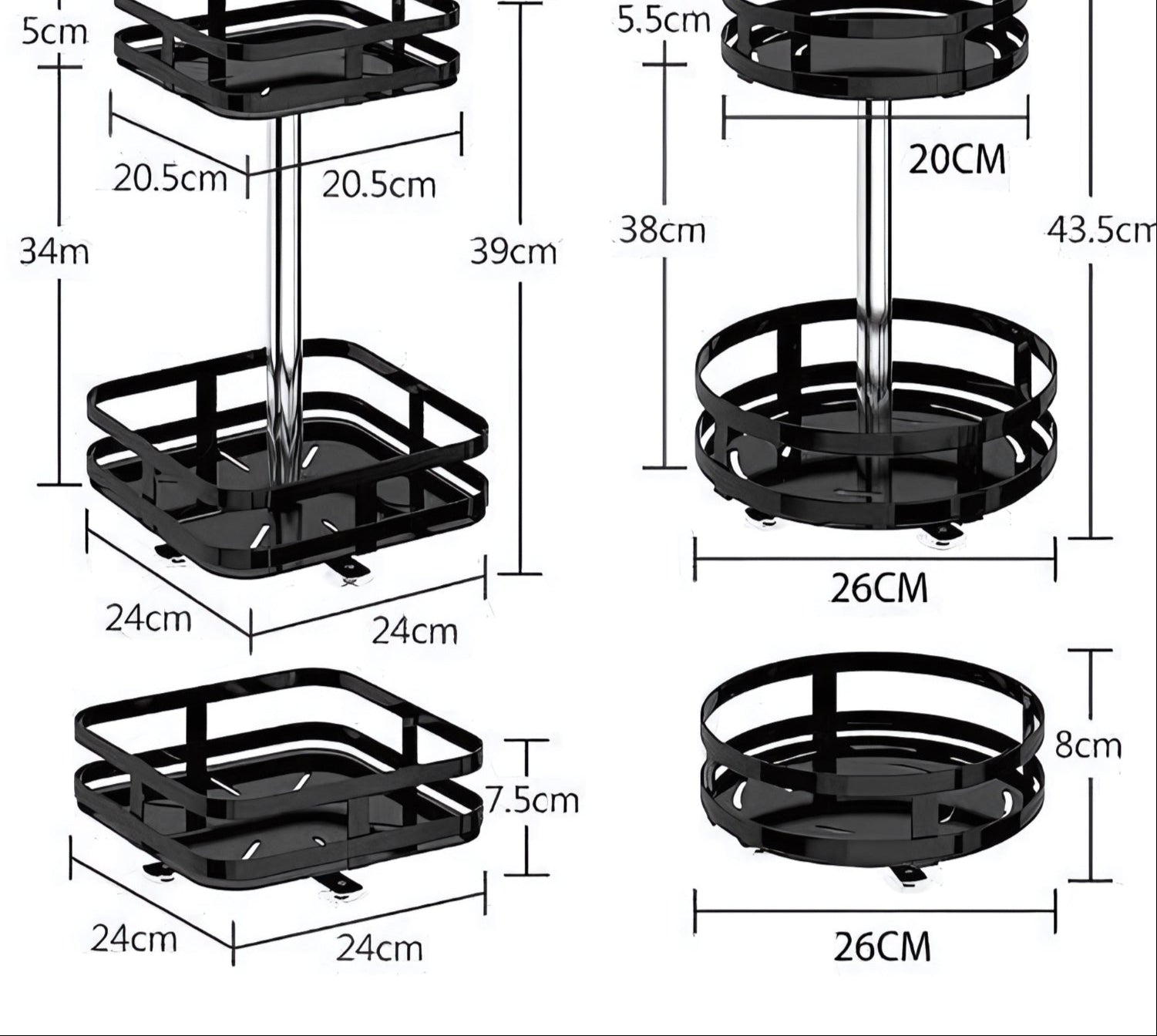 SpinSmart 360 Rotating Storage Shelf for Effortless Organization