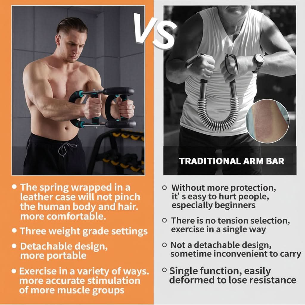 Adjustable Resistance Training Bar for Arm and Chest Strength Fitness