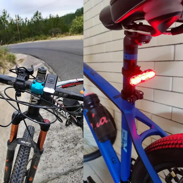 High-Visibility USB Rechargeable Bicycle Light Set for Safety