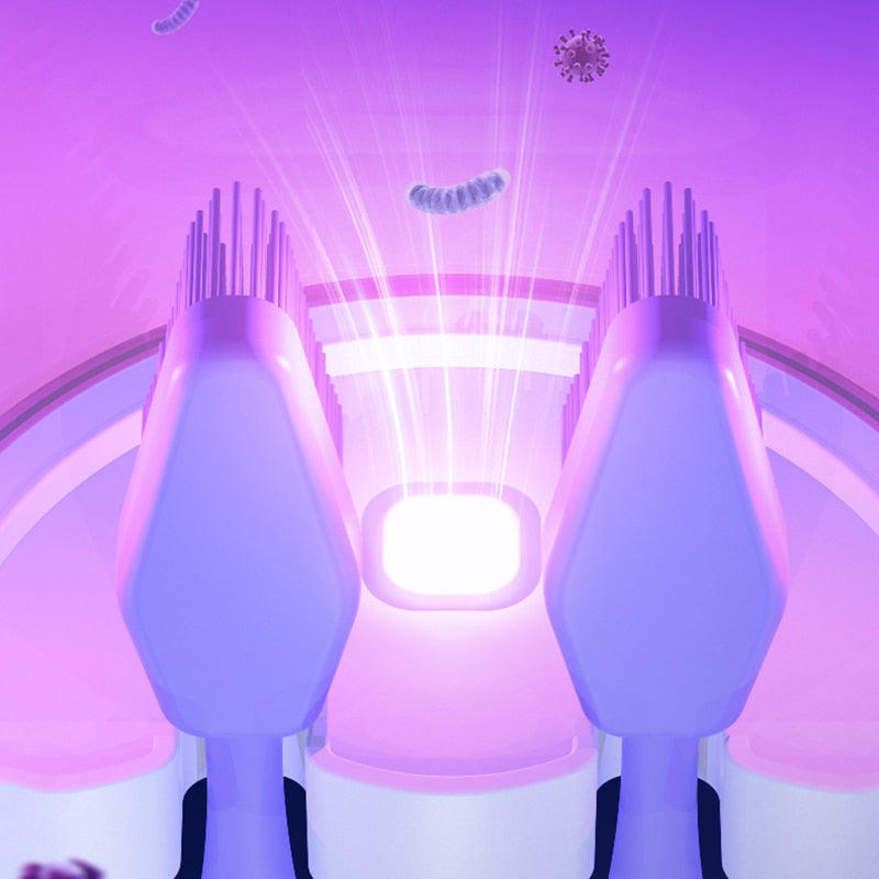 Smart UV Toothbrush Holder & Sanitizer for Clutter-Free Bathrooms