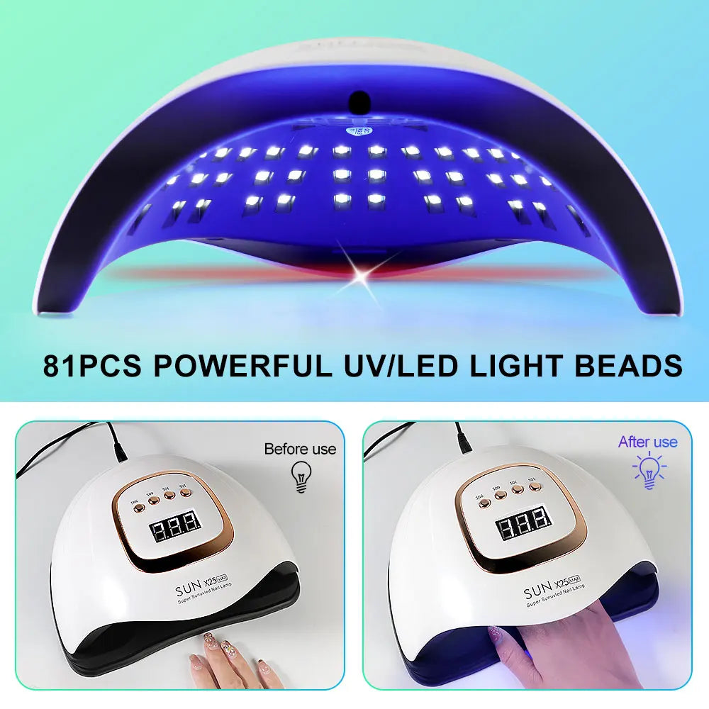 UV/LED Nail Lamp | Fast Even Curing | Timer Sensor