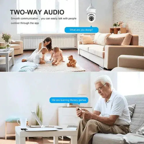 360-Degree Pan-Tilt Surveillance Camera with Night Vision and Motion Detection